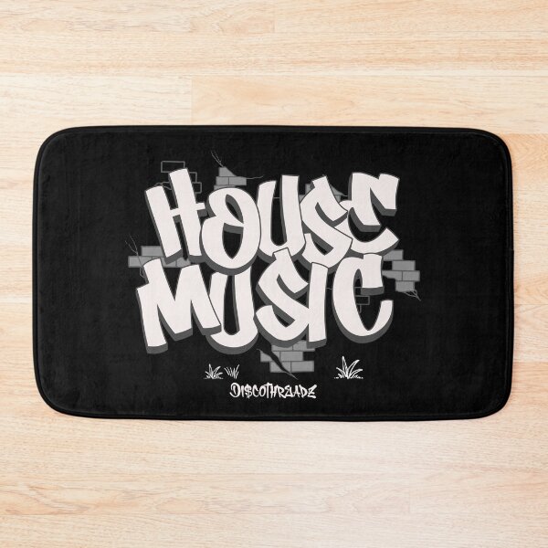 Item preview, HOUSE MUSIC - Urban Brick Wall (White)  designed and sold by Discothreadz.