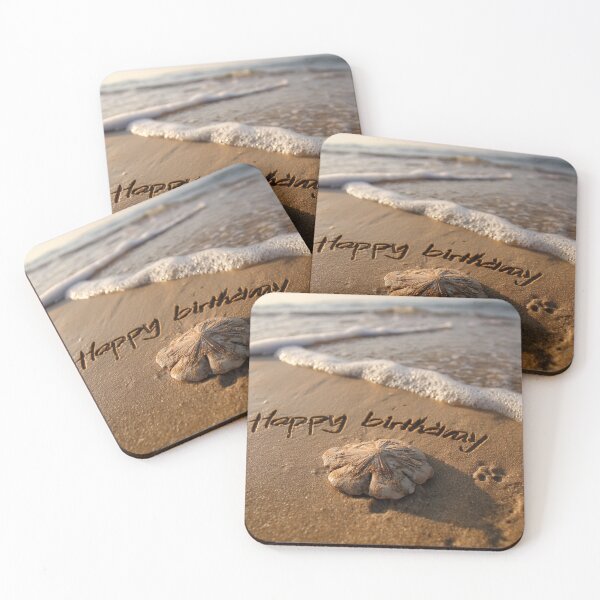 Item preview, Happy Birthday Message In Beach Sand With Sand Dollar designed and sold by chase-thewave.