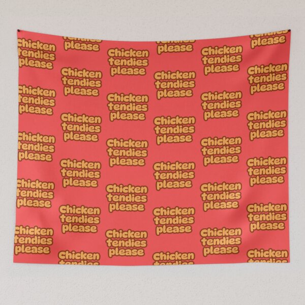 Item preview, Chicken Tendies Please – BBQ Sauce Inspired Comfort Food Typography designed and sold by TheStephanieRome.