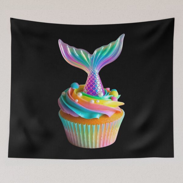 Item preview, Mermaid Tail Cupcake Rainbow Glow designed and sold by CoquetteLunaCo.