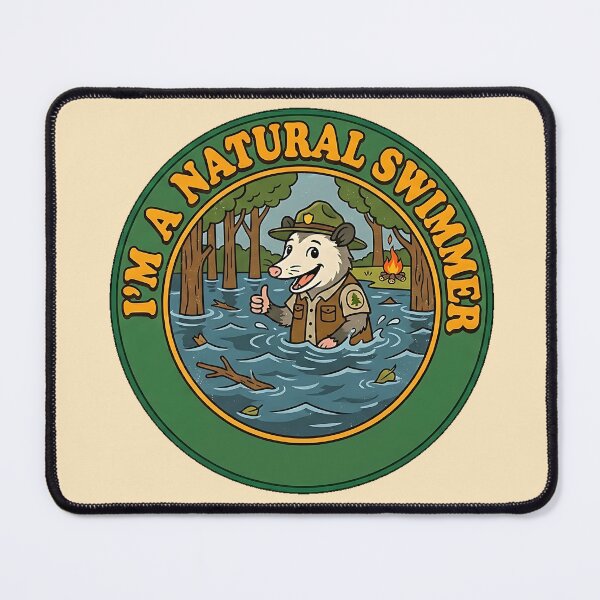 Item preview, Retro 70s Ranger Possum - I'm a Natural Swimmer designed and sold by TSOmac.
