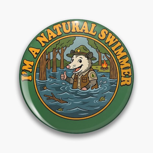 Item preview, Retro 70s Ranger Possum - I'm a Natural Swimmer designed and sold by TSOmac.