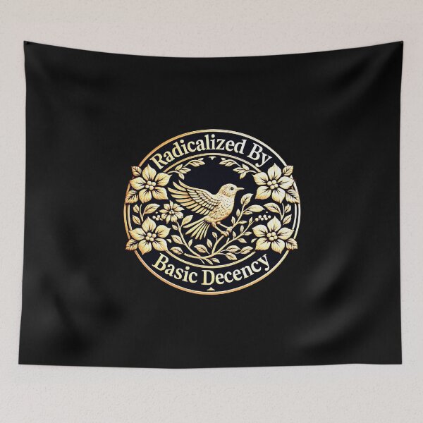 Item preview, Funny Retro Floral Radicalized by Basic Decency  designed and sold by gear-posters.
