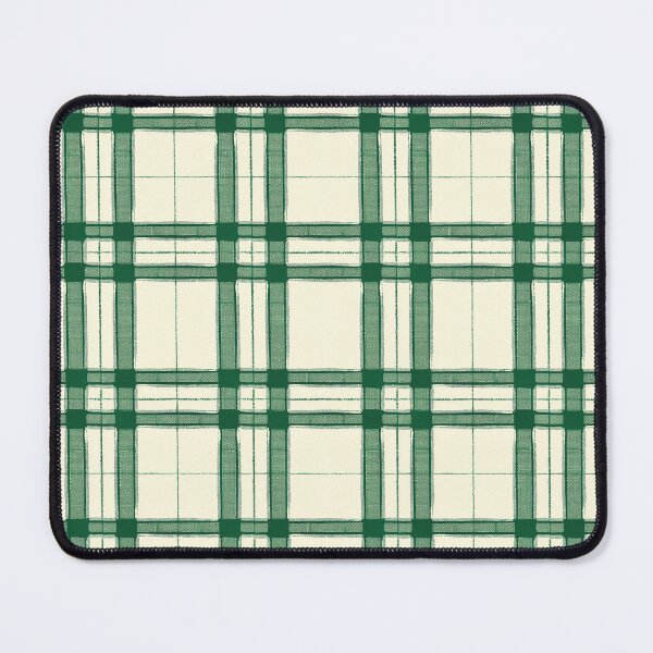 Item preview, Emerald Green and Creamy White Crosshatch Plaid designed and sold by TheBohemianLark.