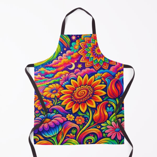 Item preview, Vibrant Retro Psychedelic Floral Dreamscape designed and sold by Far Out Goods.
