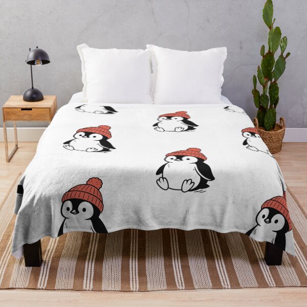 Item preview, Cute Baby Penguin with Red Beret – Line Art designed and sold by Joyfulfabric.