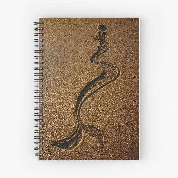 Item preview, Mermaid Silhouette Illustration Hand-Drawn in Beach Sand designed and sold by chase-thewave.