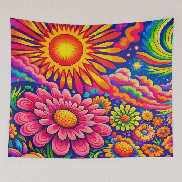 Item preview, Radiant Sun Psychedelic Wildflower Garden designed and sold by Far Out Goods.