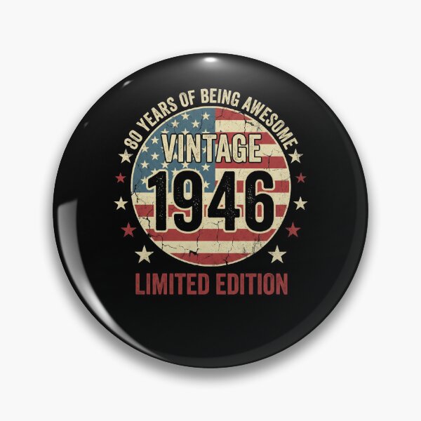 Item preview, Vintage 1946 80 Years of Being Awesome American Flag 80th Birthday designed and sold by G350.