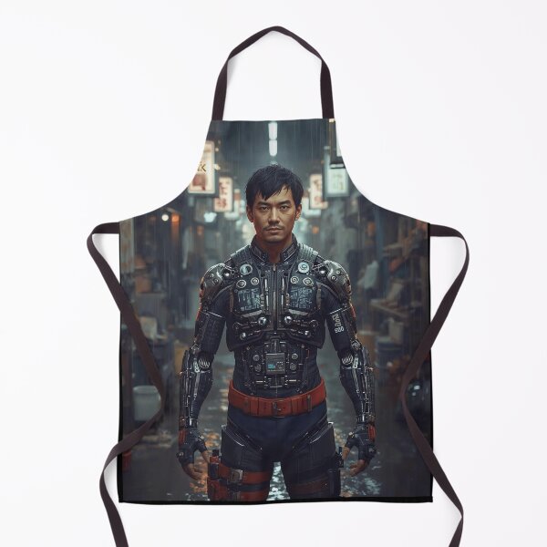 Item preview, NK--Studios Cyberpunk Mechanic in Neon Noir Rainy City designed and sold by NK-Studios .