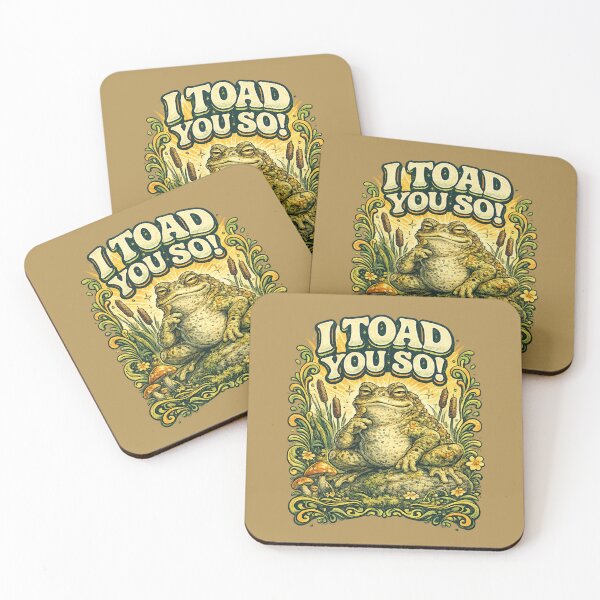 Item preview, I Toad You So! – Funny Frog Pun Illustration designed and sold by BB Design Garage.
