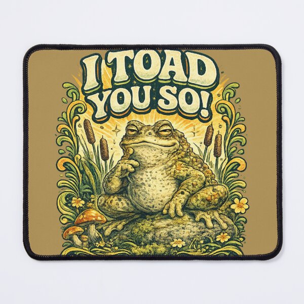 Item preview, I Toad You So! – Funny Frog Pun Illustration designed and sold by BB Design Garage.