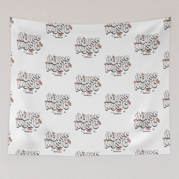 Item preview, HOUSE MUSIC  - Urban Brick Wall (Black)  designed and sold by Discothreadz.