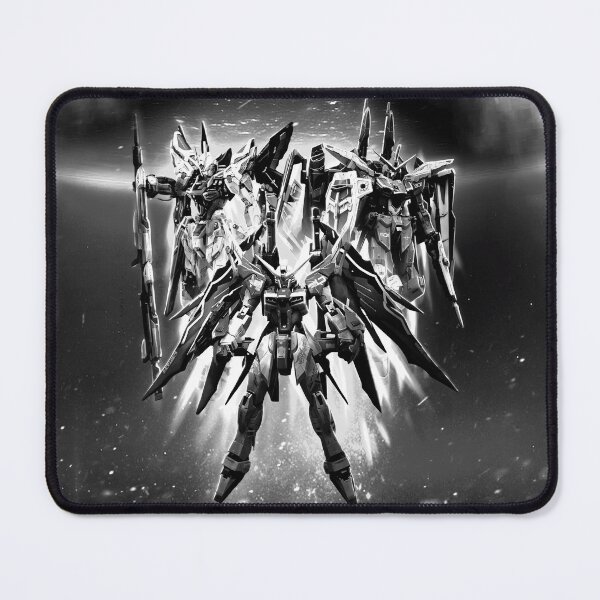 Item preview, black white Destiny Justice Strike Freedom Gundam space colony digital art  designed and sold by sabartgunpla.