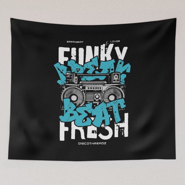 Item preview, BREAKBEAT  - Funky Fresh Boombox (White) designed and sold by Discothreadz.