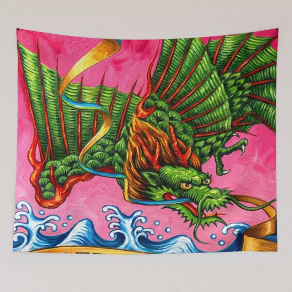 Item preview, Flying Dragon Safety Matches - restyled Vintage Japanese Matchbox Label designed and sold by Corinne Alexa Jackson.