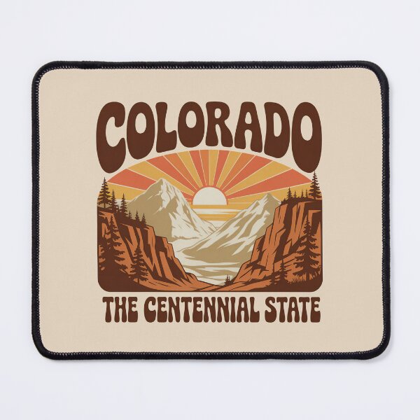 Item preview, Colorado The Centennial State Retro Sunset Mountain Landscape Vintage Travel Poster designed and sold by graphic-genie.