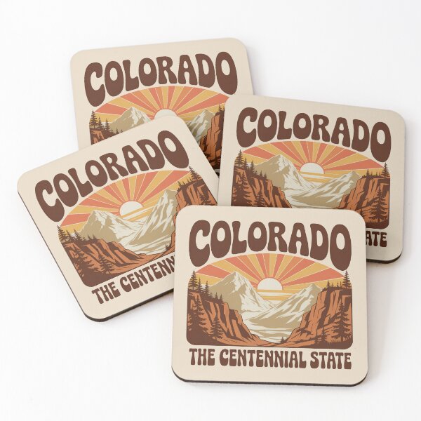 Item preview, Colorado The Centennial State Retro Sunset Mountain Landscape Vintage Travel Poster designed and sold by graphic-genie.