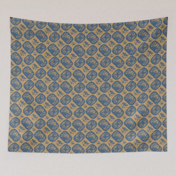 Item preview, Antique Furniture Decorations Scatter Blue & Tan designed and sold by Digitalmyth's Designs.