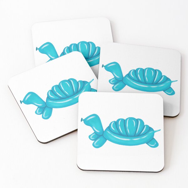 Item preview, neon blue balloon turtle designed and sold by thecamillest.