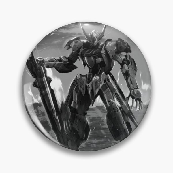 Item preview, black white Barbatos Gundam lupus tekkadan on fire mars  designed and sold by sabartgunpla.