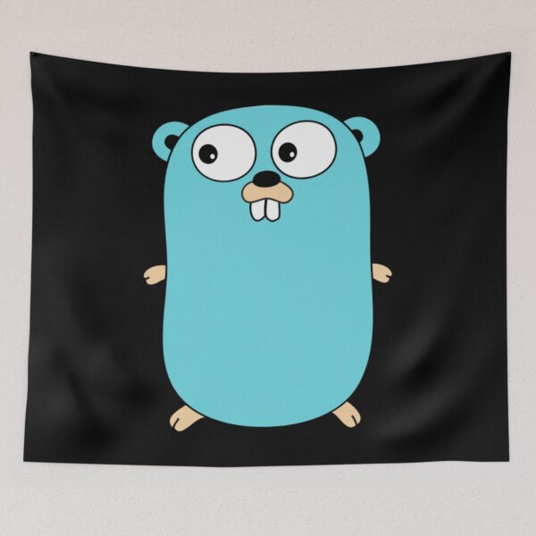 Item preview, The Go Gopher Official Golang Logo (Black)  designed and sold by S--designer.