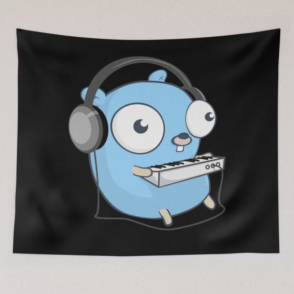 Artikelvorschau, Die Golang-Maskottchenmusik (Black Edition) Klassiker entworfen und verkauft von S--designer.