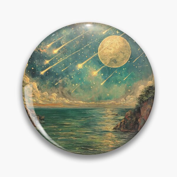 Artikelvorschau, Meteorstrom-Bucht Dämmerung Großer Mond entworfen und verkauft von TheBohemianLark.