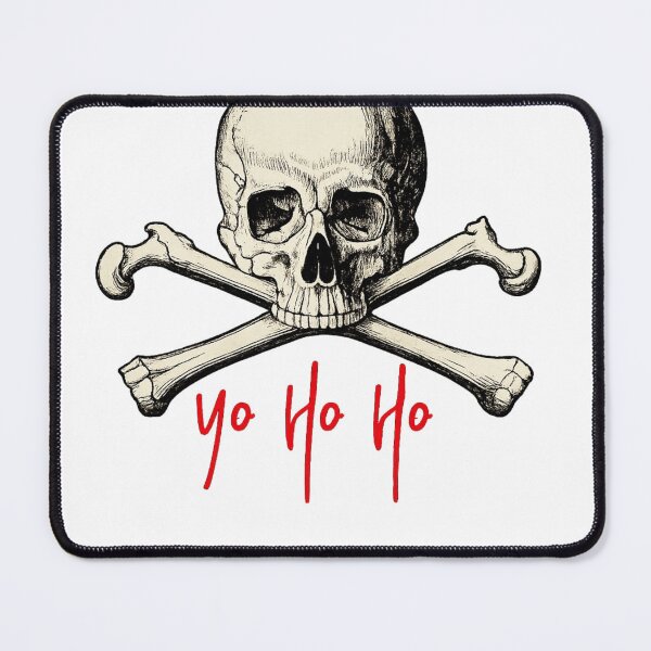 Item preview, Skull Crossbones Vintage Illustration Yo Ho Ho Pirate Humor Design for Gothic and Halloween Fans designed and sold by RickE.