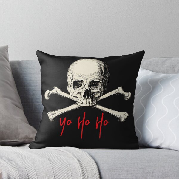 Item preview, Skull Crossbones Vintage Illustration Yo Ho Ho Pirate Humor Design for Gothic and Halloween Fans designed and sold by RickE.