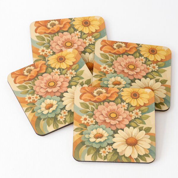 Item preview, 70s Retro Boho Floral Bouquet designed and sold by Far Out Goods.