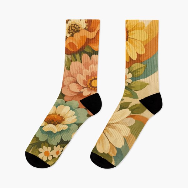 Item preview, 70s Retro Boho Floral Bouquet designed and sold by Far Out Goods.