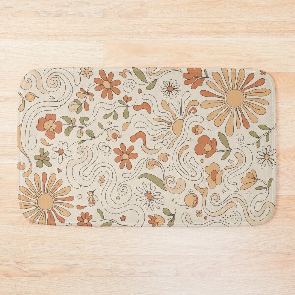 Item preview, 70s Retro Boho Floral Line Art designed and sold by Far Out Goods.