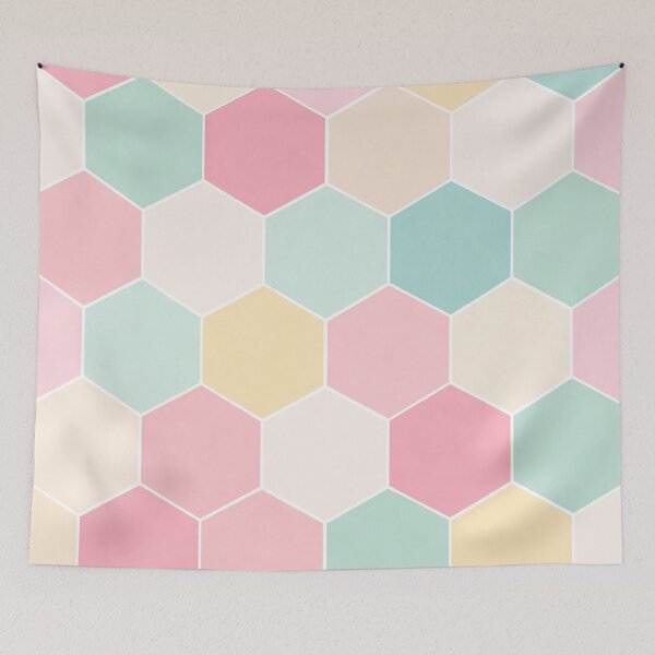 Item preview, Pastel Hexagon Geometric Pattern designed and sold by SassyArtistry.