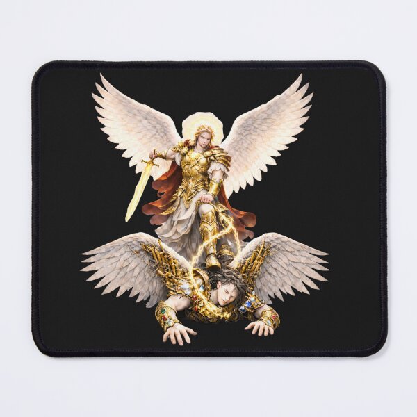 Item preview, War in Heaven – Archangel Michael Casts Down Lucifer | Revelation 12 Art designed and sold by Dexters Inspiring Creations.