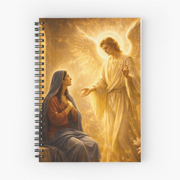 Item preview, Gabriel Appears to Mary – The Annunciation | Biblical Angel Art designed and sold by Dexters Inspiring Creations.