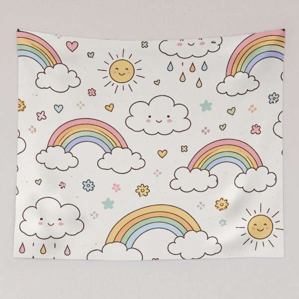 Item preview, Cute Rainbow Cloud Pattern designed and sold by SassyArtistry.