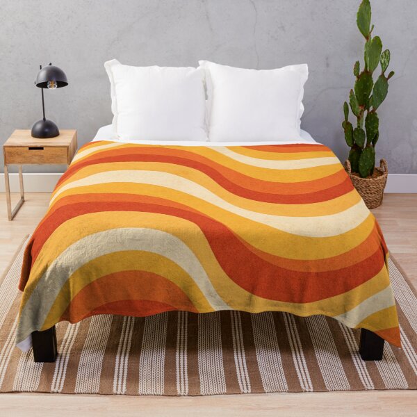 Item preview, Retro Orange Yellow Wave Pattern designed and sold by SassyArtistry.
