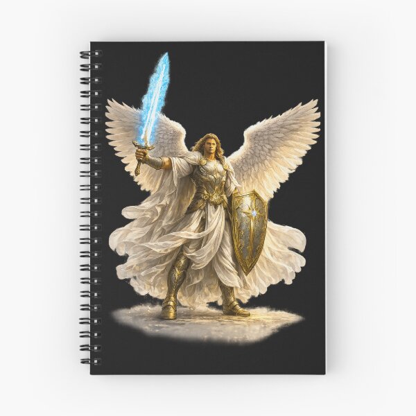Item preview, Warrior Angel – Sword of Blue Flame and Golden Shield designed and sold by Dexters Inspiring Creations.
