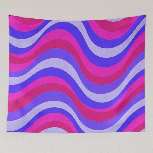 Item preview, Retro Pink Purple Wave Pattern designed and sold by SassyArtistry.