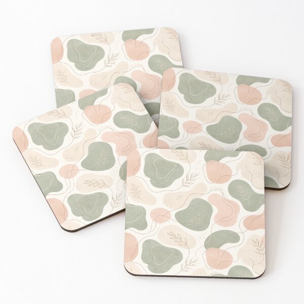 Item preview, Beige Sage Abstract Leaf Pattern designed and sold by SassyArtistry.