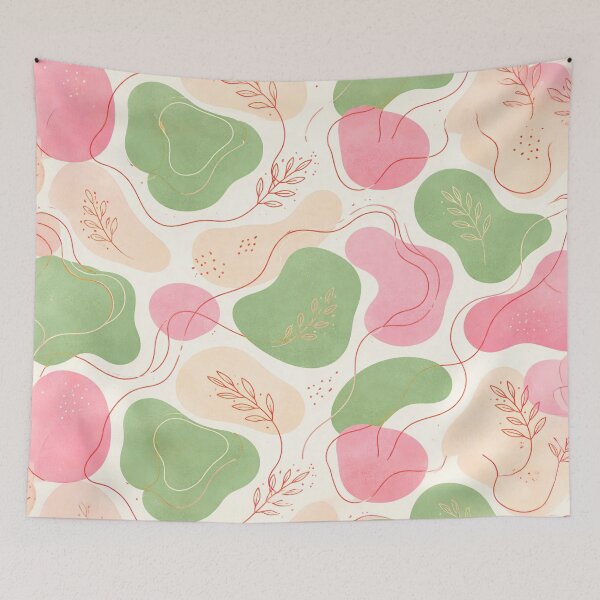 Item preview, Pink Sage Leaf Pattern designed and sold by SassyArtistry.