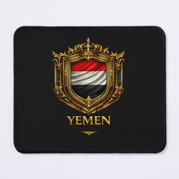 Item preview, Yemen Flag Royal Crest – Luxury Gold Emblem Arabian Pride Design designed and sold by Culture Atlas .