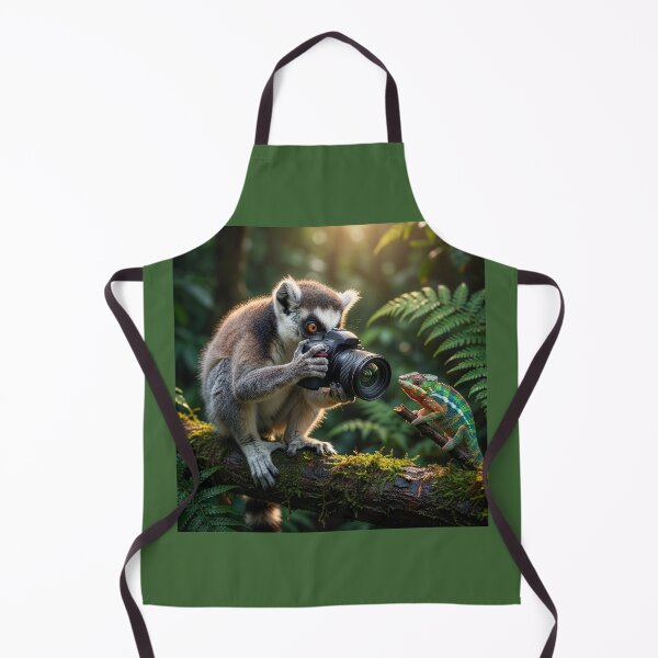 Item preview, Lemur Takes Photos of Chameleon designed and sold by Tridentulus.