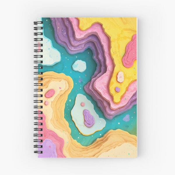 Item preview, Colorful Layered Topographic Contour Map designed and sold by bubblegoth.