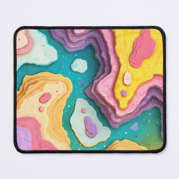 Item preview, Colorful Layered Topographic Contour Map designed and sold by bubblegoth.
