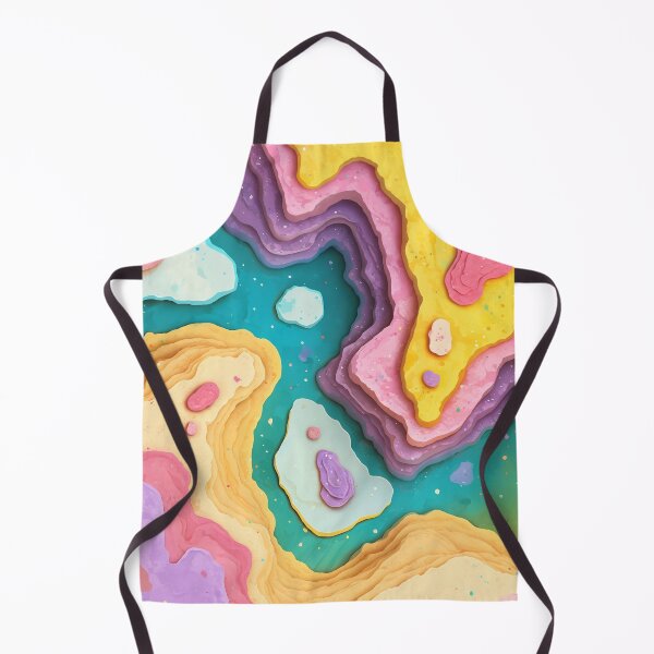Item preview, Colorful Layered Topographic Contour Map designed and sold by bubblegoth.