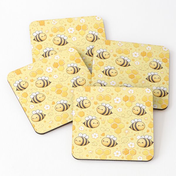 Item preview, Cute Bee Honeycomb Pattern designed and sold by SassyArtistry.