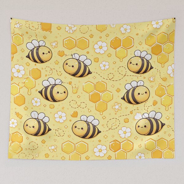 Item preview, Cute Bee Honeycomb Pattern designed and sold by SassyArtistry.