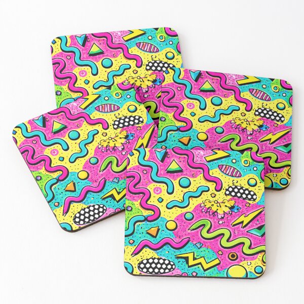 Item preview, 90s Neon Squiggle Pattern designed and sold by SassyArtistry.